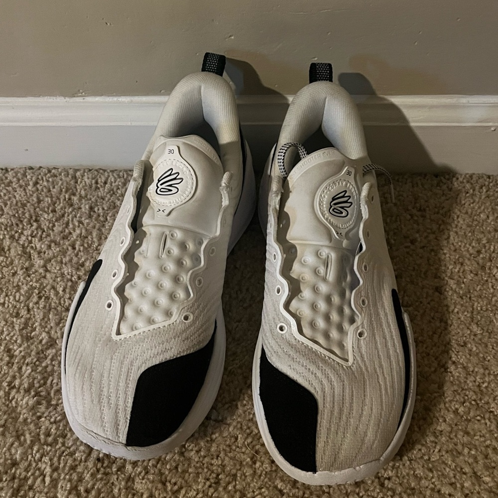 Steph Curry Under Armour White and Black Sneakers
